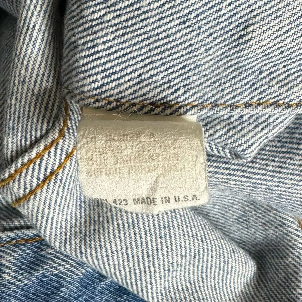 Vintage Levi’s 1980’s Jean Denim Jacket Blue Rare Mens size 40 Made in Usa